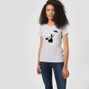 Mary Poppins Flying Silhouette Women's Christmas T-Shirt - Grey