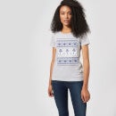 Star Wars R2-D2 Knit Women's Christmas T-Shirt - Grey