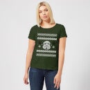 Star Wars Stormtrooper Knit Women's Christmas T-Shirt - Forest Green
