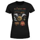 Harry Potter All I Want Women's Christmas T-Shirt - Black