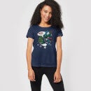 DC Superman Peace On Earth Women's Christmas T-Shirt - Navy