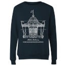 Mary Poppins Carousel Sketch Women's Christmas Jumper - Navy