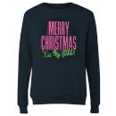 National Lampoon Merry Christmas (Kiss My @$$) Women's Christmas Sweater - Navy
