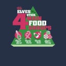 Elf Food Groups Women's Christmas Sweater - Navy