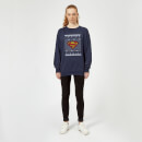 DC Superman Knit Women's Christmas Jumper - Navy