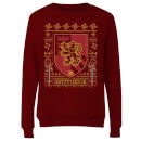 Harry Potter Gryffindor Crest Women's Christmas Sweater - Burgundy