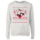 DC Harley Quinn Women's Christmas Sweater - White