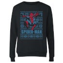 Marvel Spider-Man Pull de Noël Femme - Noir