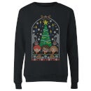 Harry Potter Hogwarts Tree Women's Christmas Sweater - Black