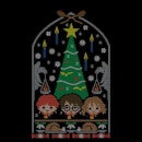 Harry Potter Hogwarts Tree Women's Christmas Jumper - Black