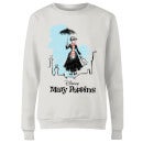 Mary Poppins Rooftop Landing Women's Christmas Jumper - White