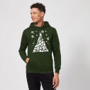 Star Wars Character Christmas Tree Christmas Hoodie - Forest Green