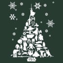 Sweat à capuche à l'effigie de l'arbre de Noël de Star Wars - Vert forêt