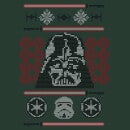Star Wars Darth Vader Face Knit Christmas Hoodie - Forest Green