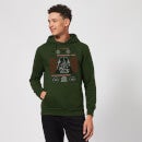 Star Wars Darth Vader Face Knit Christmas Hoodie - Forest Green