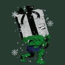 Marvel The Incredible Hulk Christmas Present Christmas Hoodie - Forest Green