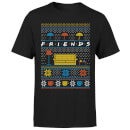Friends Sofa Knit Men's Christmas T-Shirt - Black