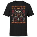 Harry Potter Knit Men's Christmas T-Shirt - Black