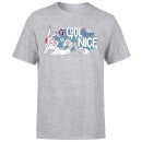 Looney Tunes Its Cool To Be Nice Men's Christmas T-Shirt - Grey
