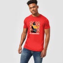 Looney Tunes Daffy Duck Knit Men's Christmas T-Shirt - Red