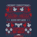 National Lampoon Merry Christmas Knit Men's Christmas T-Shirt - Navy