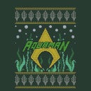 DC Aquaman Knit Men's Christmas T-Shirt - Forest Green