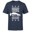 National Lampoon Griswold Vacation Ugly Knit Men's Christmas T-Shirt - Navy