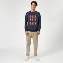 Elf Faces Christmas Sweater - Navy