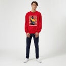 Looney Tunes Daffy Duck Knit Christmas Jumper - Red