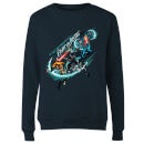 Aquaman Fight for Justice Women's Sweatshirt - Navy
