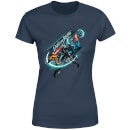 Aquaman Fight for Justice Women's T-Shirt - Navy