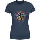 Aquaman Circular Portrait Women's T-Shirt - Navy
