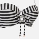 Superdry Women's Alice Textured Cupped Bikini Top - Mono Stripe