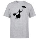 Mary Poppins Flying Silhouette Men's T-Shirt - Grey