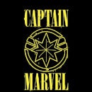 Captain Marvel Grunge Logo Hoodie - Black