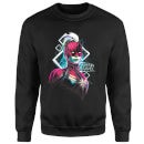 Captain Marvel Neon Warrior Sweatshirt - Black