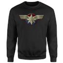 Captain Marvel Chest Emblem Sweatshirt - Black