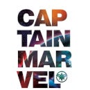 Captain Marvel Space Text Men's T-Shirt - White