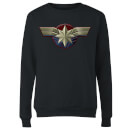 Captain Marvel Chest Emblem Women's Sweatshirt - Black