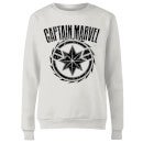 Captain Marvel Logo Women's Sweatshirt - White