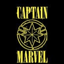 Captain Marvel Grunge Logo T-shirt Femme - Noir