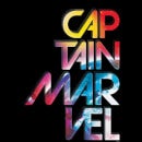 Captain Marvel Galactic Text T-shirt Femme - Noir