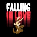 Looney Tunes Falling In Love Wile E. Coyote Men's T-Shirt - Black