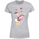 Disney Donald Duck Love Heart Women's T-Shirt - Grey