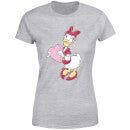 Disney Daisy Duck Love Heart Women's T-Shirt - Grey