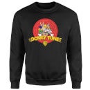 Looney Tunes Logo Distressed Sweatshirt - Black