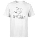 Courage The Cowardly Dog Outline Men's T-Shirt - White