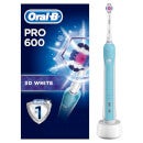 Oral-B Pro 600 3D White and Clean Power Handle Electric Toothbrush - Blue