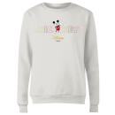 Disney Mickey Mouse Disney Wording Women's Sweatshirt - White