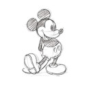 Disney Mickey Mouse Sketch Women's T-Shirt - White